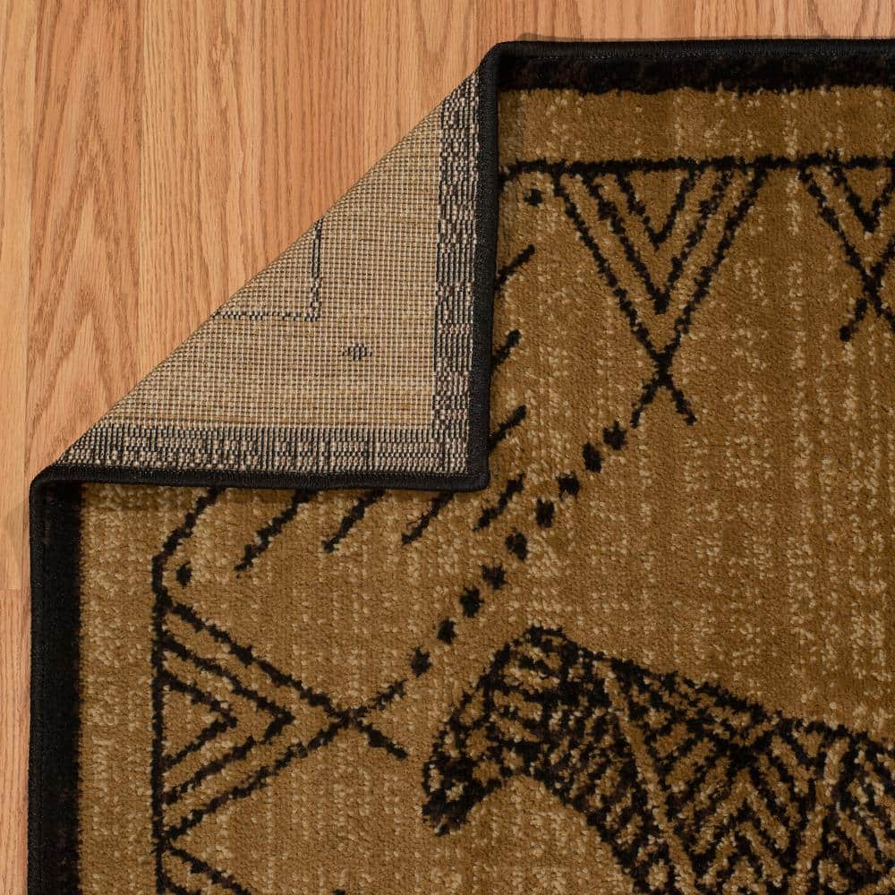 Affinity Bear Cave Gold 5 ft. 3 in. x 7 ft. 2 in. Area Rug - Hercitys