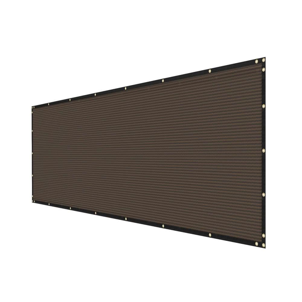 6 ft. x 50 ft. Brown Polyethylene Privacy Fence Screen - Hercitys