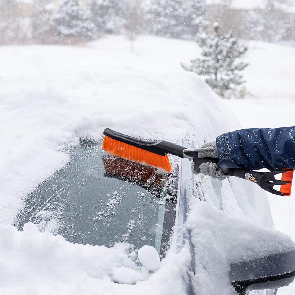 Snow Moover 24 in. Compact Snow Brush with Ice Scraper for Car Windshield - Hercitys