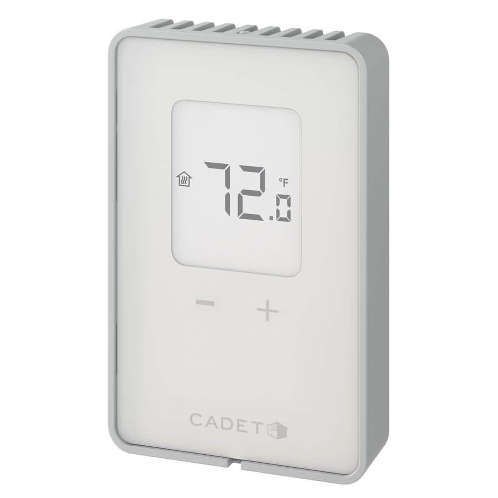Double-pole 15 Amp Line Voltage 120/240/208-volt TEN Non-programmable Electronic Wall Thermostat in White - Hercitys