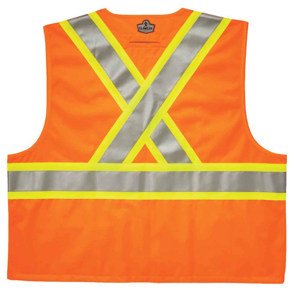 GLoWEAR 2X-Large/3X-Large Orange Hi-Vis Type R Class 2 Two-Tone X-Back Vest - Hercitys