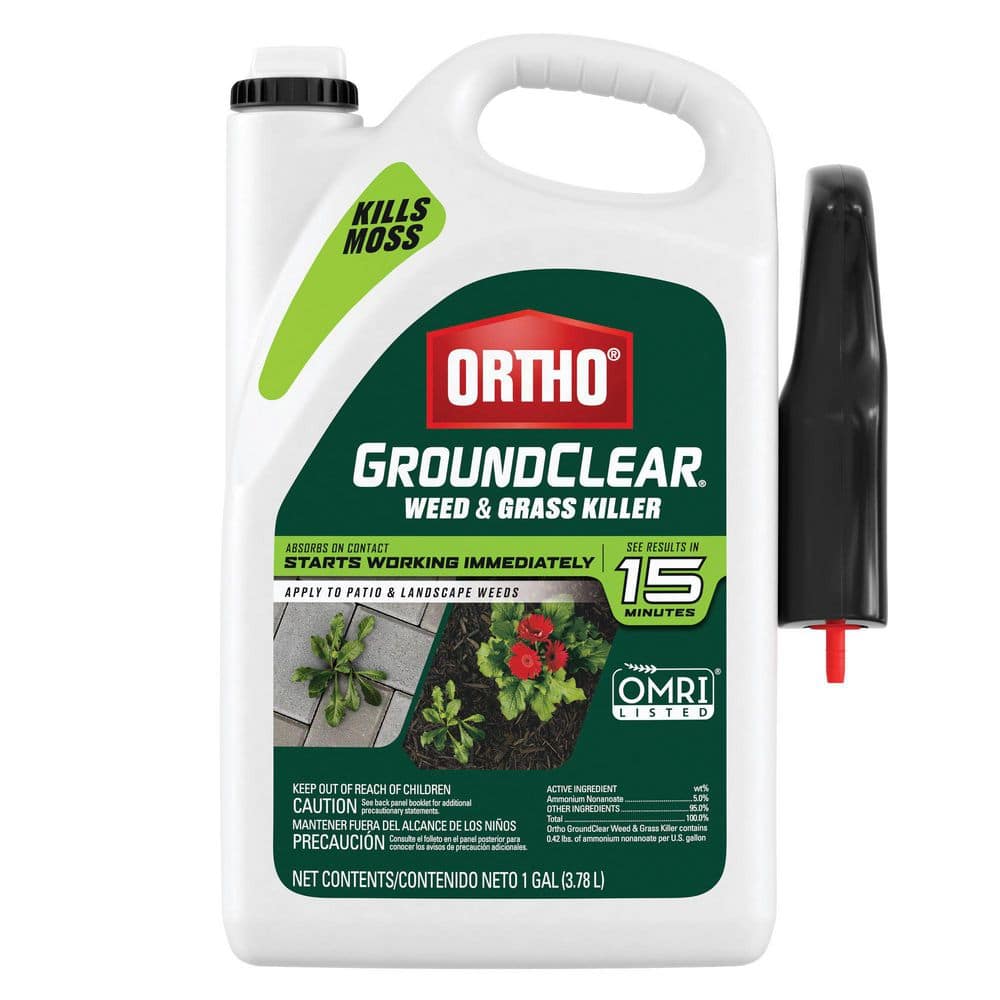 GroundClear Weed and Grass Killer 1 gal. OMRI Listed Spray Ready-to-Use Weed and Grass Killer for Patios and Landscapes - Hercitys