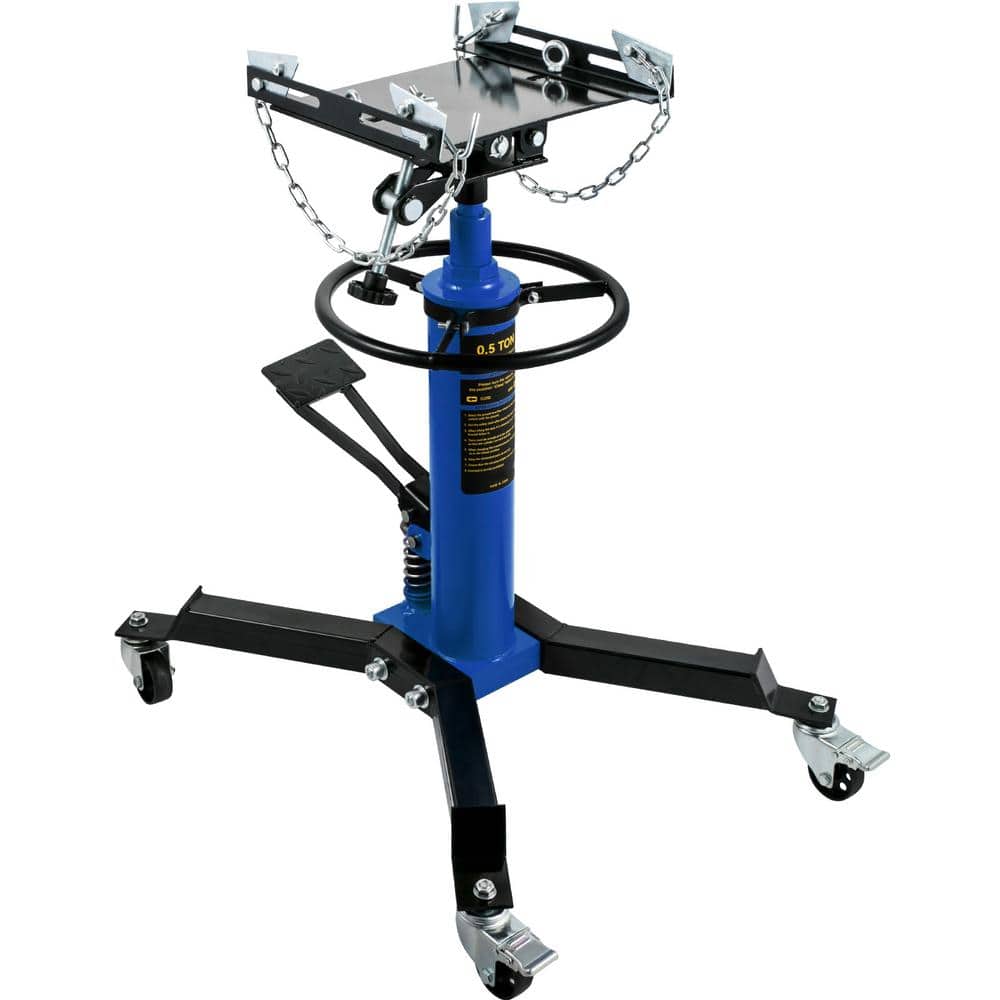 Transmission Jack, 33-67 in. High Lift, 1100 lbs. Hydraulic Telescoping Transmission Jack, 2-Stage Floor Jack Stand - Hercitys