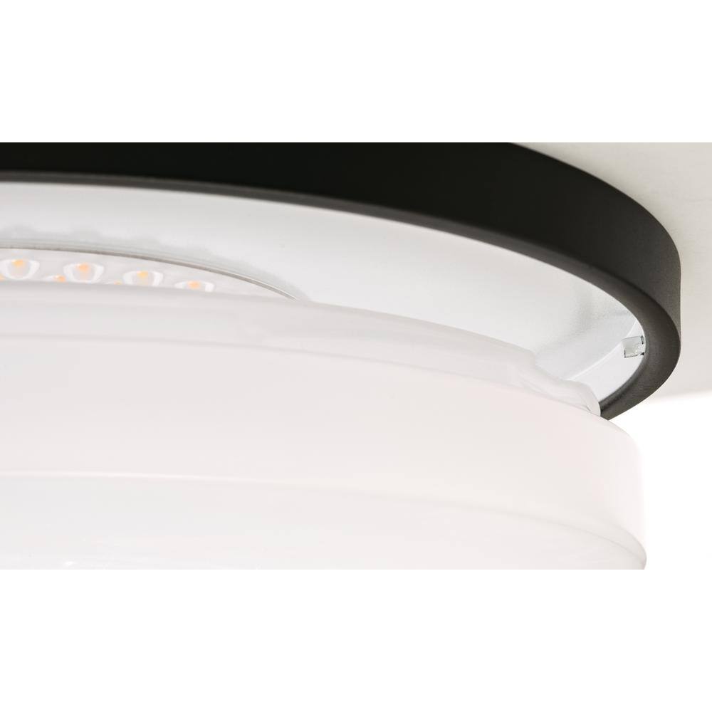 Oscar 19 in. 1-Light Black LED Flush Mount - Hercitys