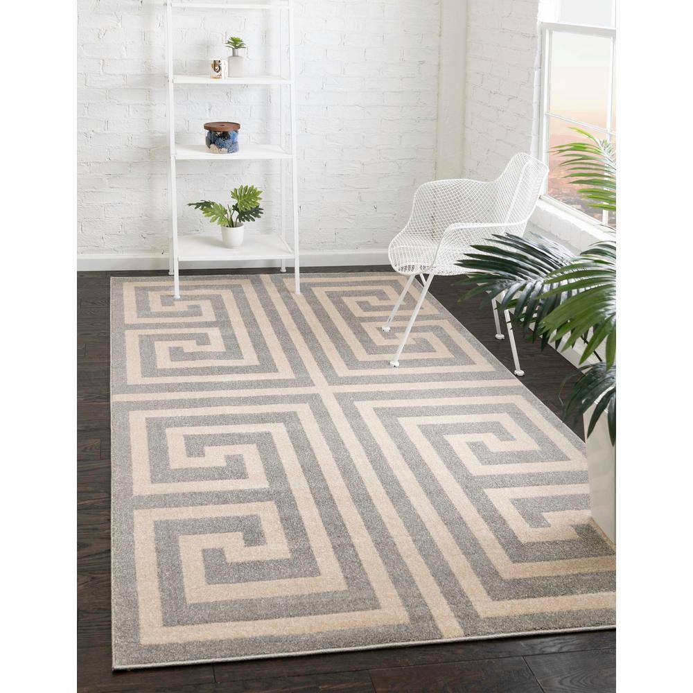 Athens Greek Key Gray 9′ 0 x 12′ 0 Area Rug - Hercitys
