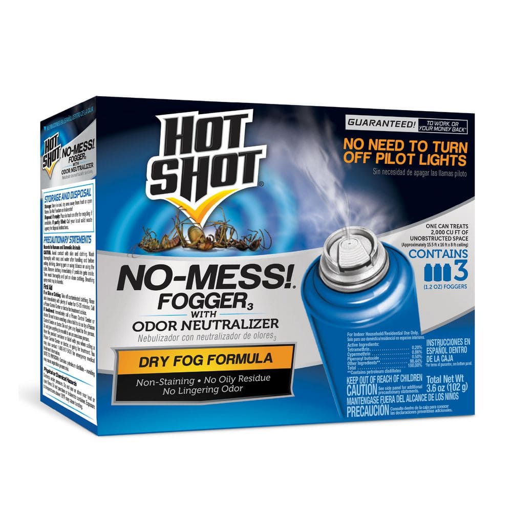 No-Mess Insect Fogger Aerosol with Odor Neutralizer (3-Count) - Hercitys