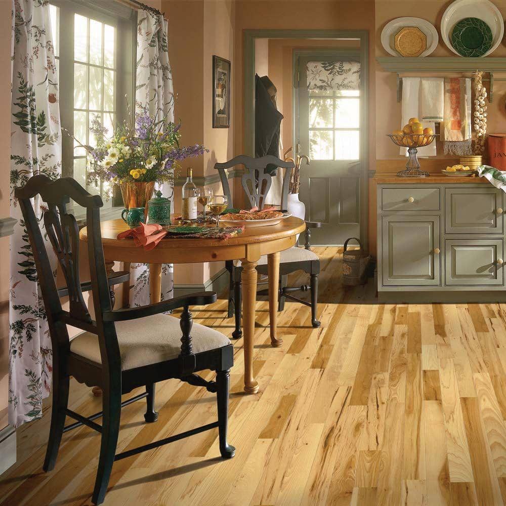 American Home Rustic Natural Hickory 3/4 in. T x 3-1/4 in. W Smooth Solid Hardwood Flooring (22 sq.ft./ctn) - Hercitys