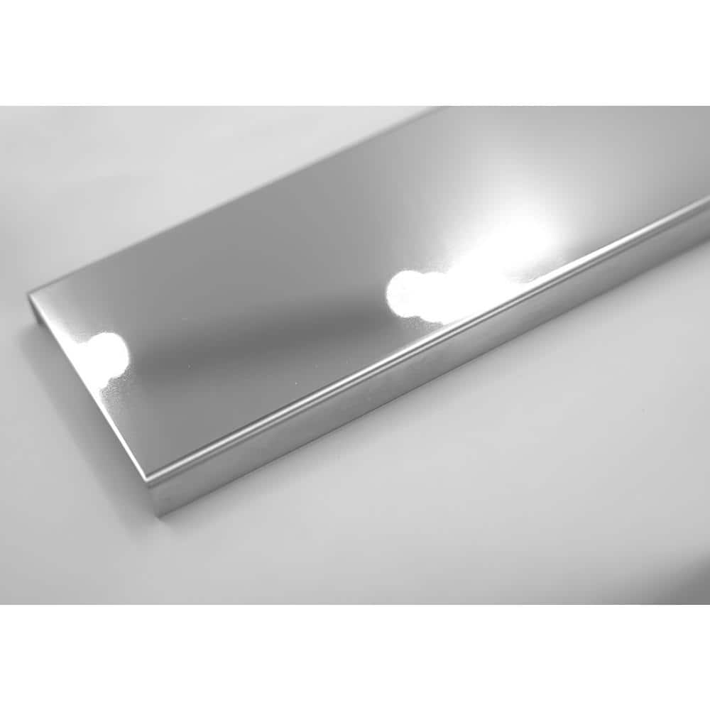 Mirrored Stainless Steel 1.96 in x 96 in. L Mirrored Metal Tile Border Tile Trim - Hercitys