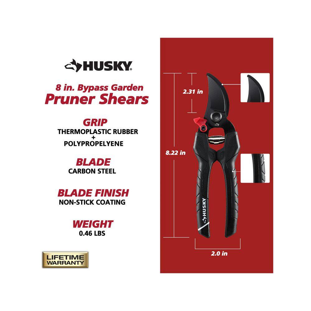 8 in. Bypass Garden Pruner Shears - Hercitys