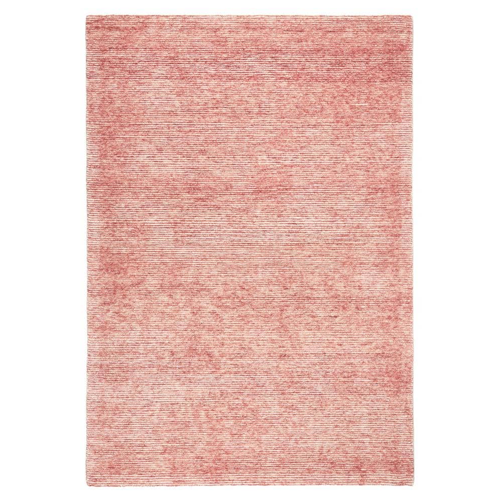 Rita Hand Tufted Wool Ribbed Textured Red 5 ft. x 7 ft. Area Rug - Hercitys