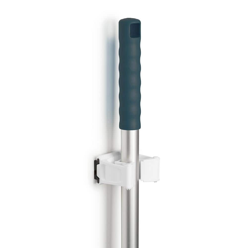 Universal Garage Wall Mount Tool Holder 3 in. Durable Plastic Mounts to Wall or Rail (Sold Separate) White (2-Pack) - Hercitys