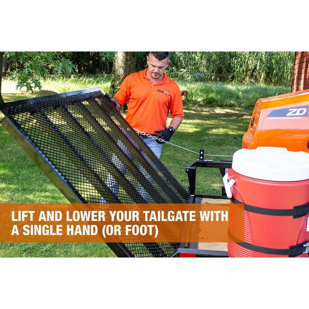 EZ Gate Tailgate Assist System for Open Landscape Trailers Ramp Lifts - Hercitys