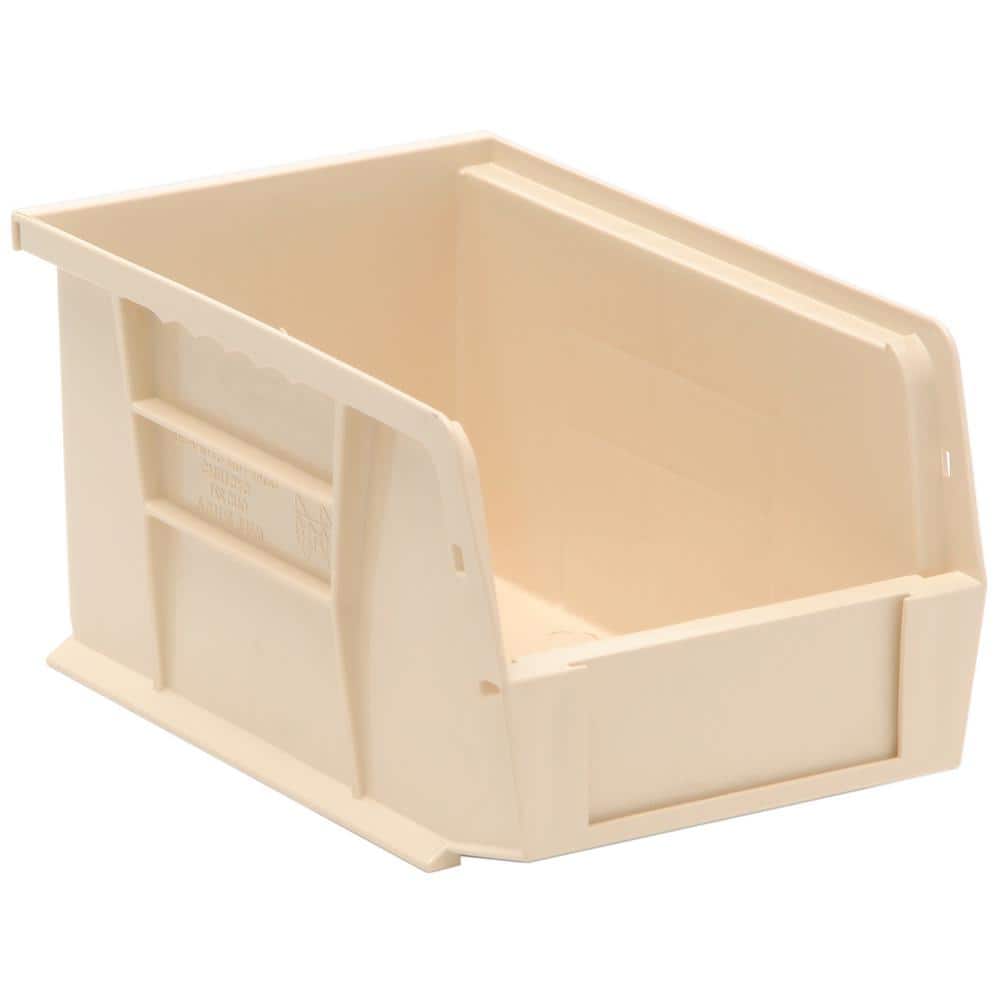 Ultra Series 2.40 qt. Stack and Hang Bin in Ivory (12-Pack) - Hercitys