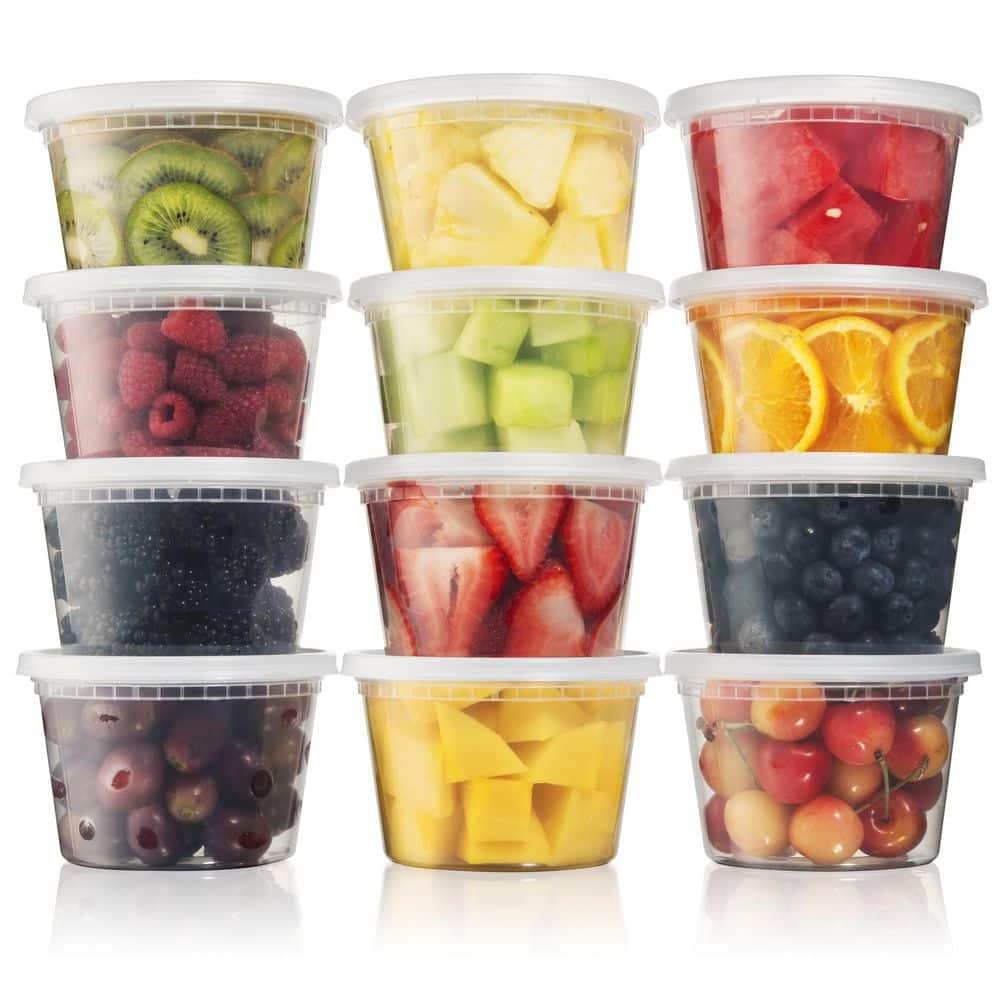 Perfect Storage 16 oz. Plastic Food Storage Containers with Lids (40-Pack) - Hercitys