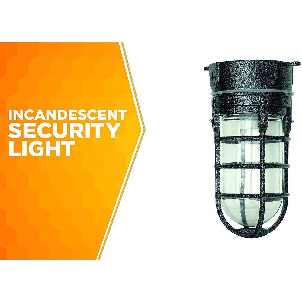 Industrial 1-Light Hammered Black Outdoor Weather Tight Flushmount Light Fixture - Hercitys