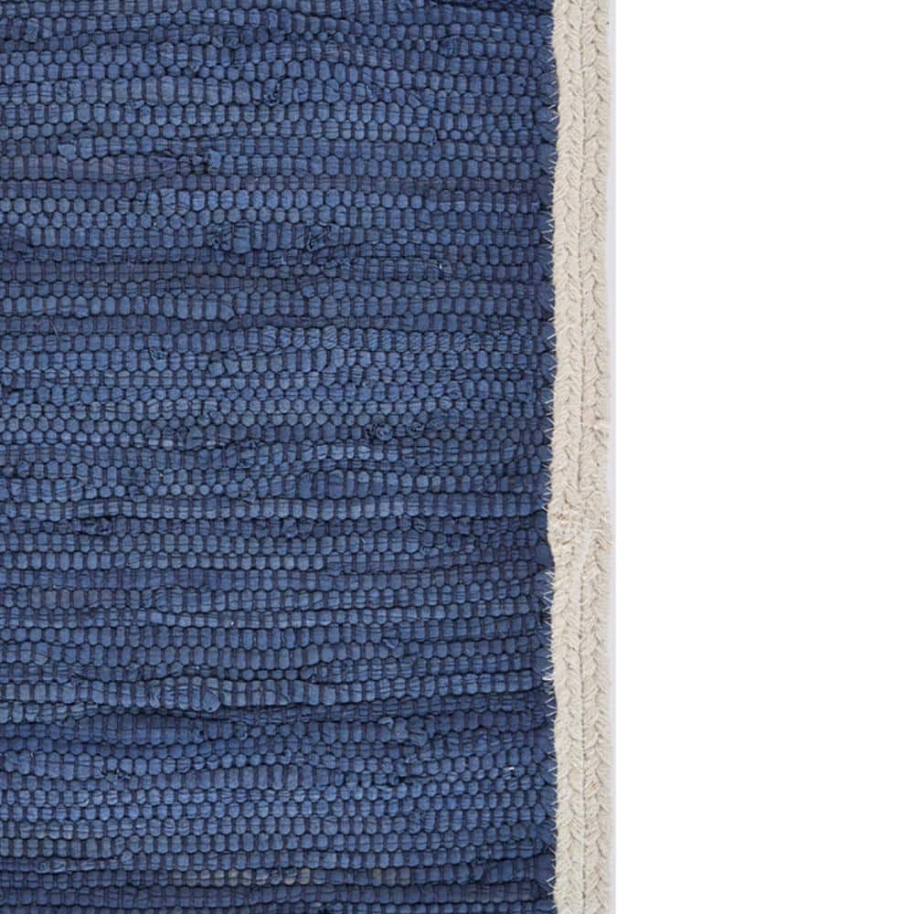 Bordered 19 in. x 13 in. Indigo Cotton Placemat (Set of 4) - Hercitys