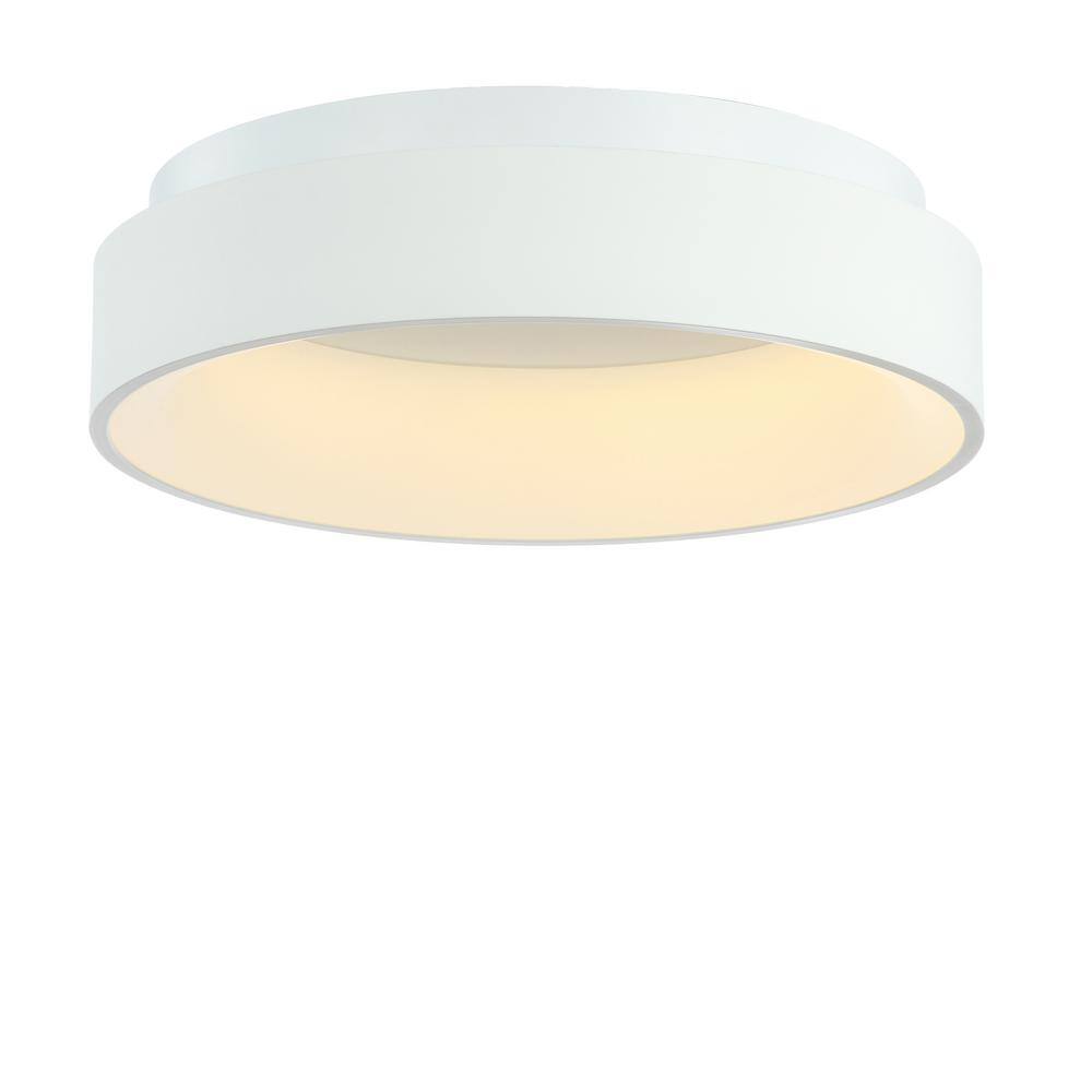 Ring 17.7 in. White Integrated LED Flush Mount Ceiling Light - Hercitys