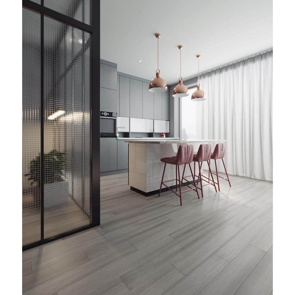 Juniper Hills 9/32 in. T x 5.1 in. W x 36.22 in. L Hand Scraped Click Lock Engineered Bamboo Flooring (15.5 sq.ft./case) - Hercitys