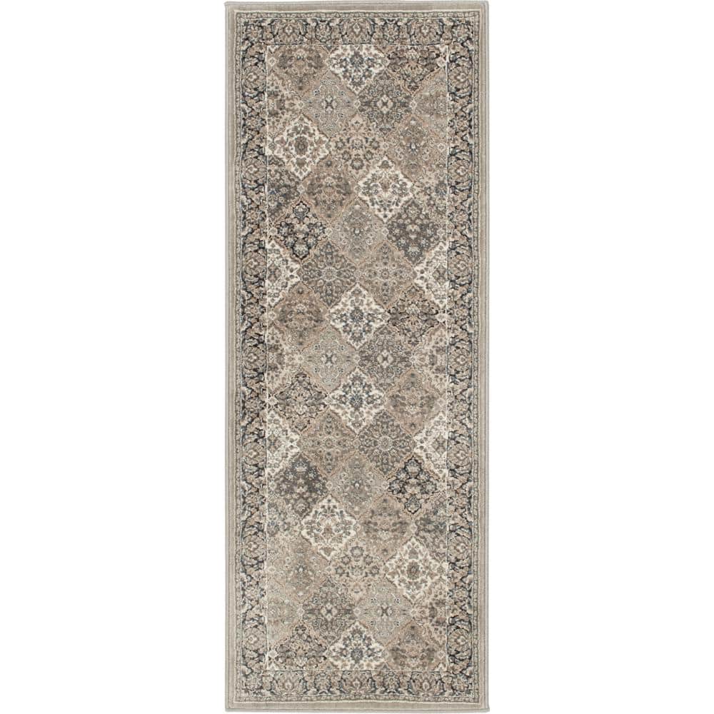 Kurdamir Lochlan Multi 26 in. x Your Choice Length Stair Runner Rug - Hercitys