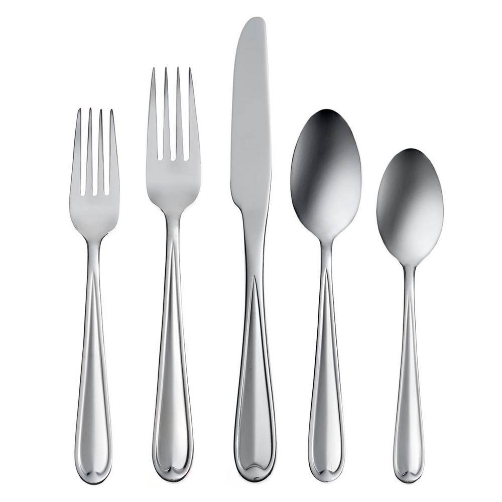 Dylan 42-Piece Silver 18/0-Stainless Steel Flatware Set (Service For 8) - Hercitys