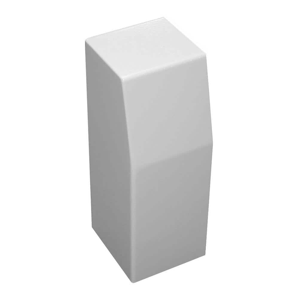 Premium Series Steel Easy Slip-On Baseboard Heater Cover Left Side Closed End Cap in White - Hercitys