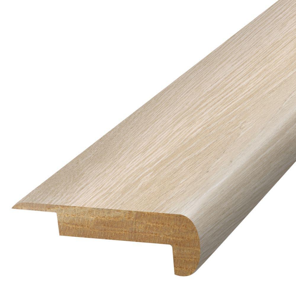 Snowdrift 0.75 in. T x 2.37 in. W x 78.7 in. L Textured Wood Look Laminate Moulding/Trim Stair Nose Molding - Hercitys