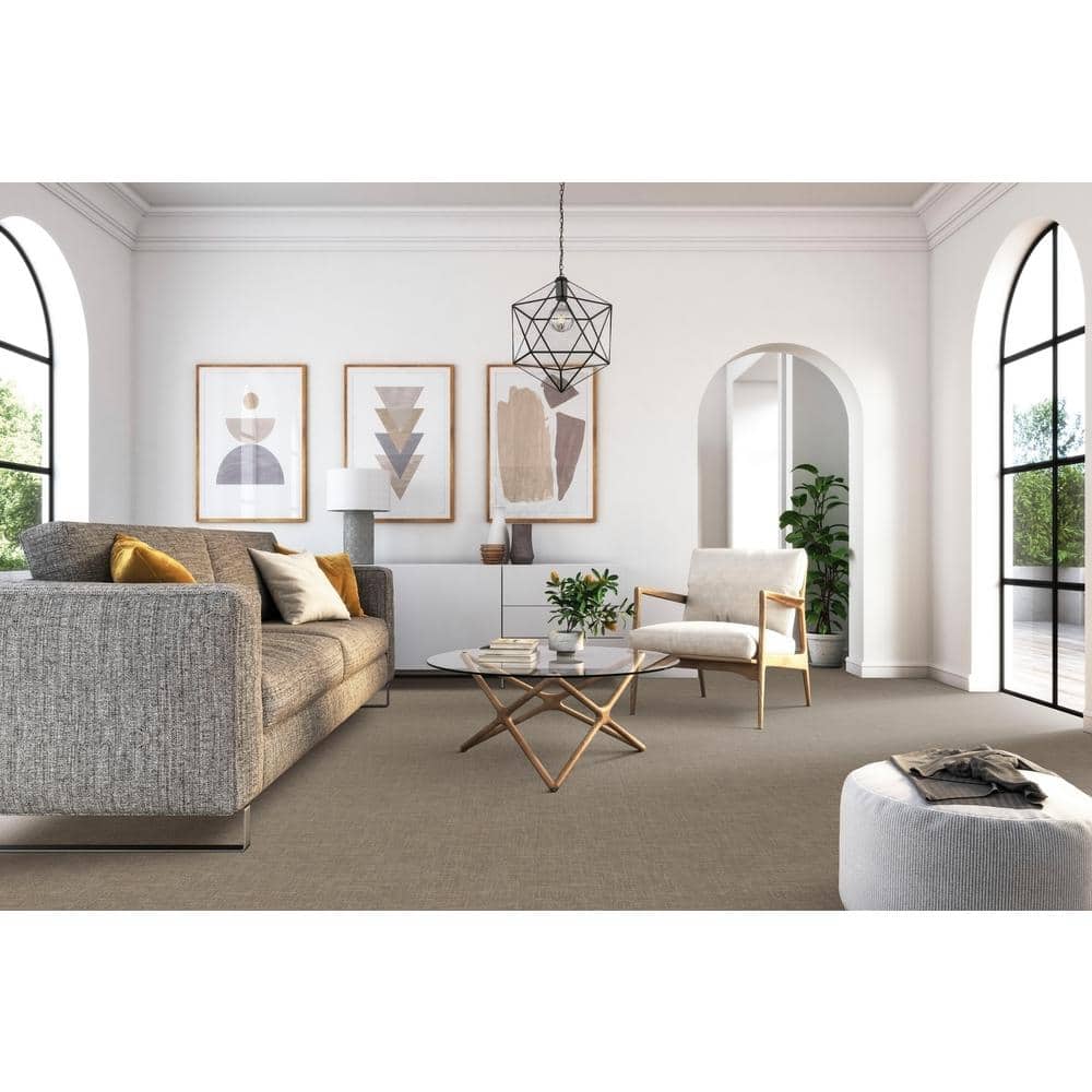 Tailored – Porcelain – Beige 38 oz. SD Polyester Pattern Installed Carpet - Hercitys