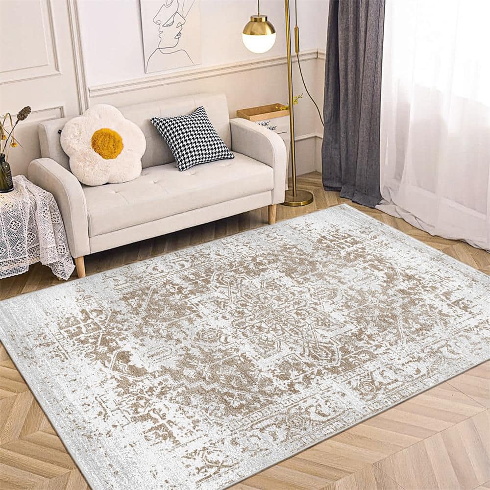 Area Rug 5×7 Vintage Bohemia Non-slip Washable Rug - Hercitys