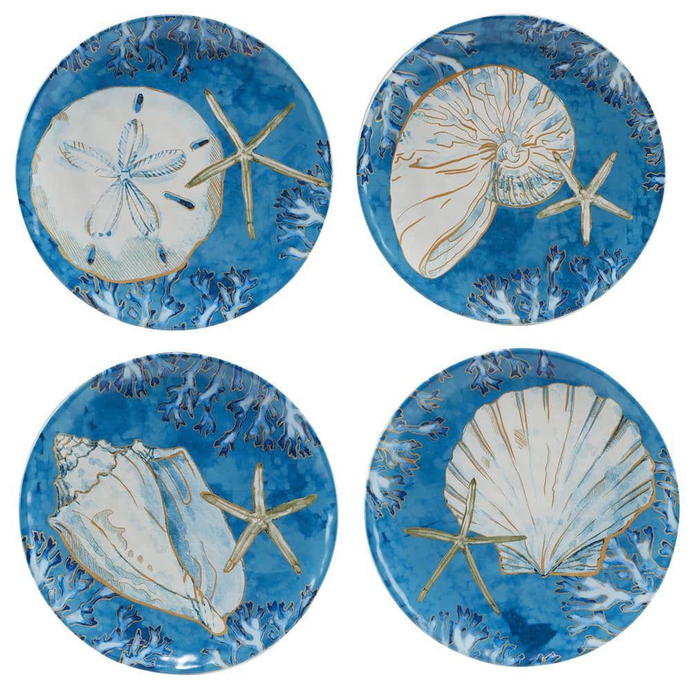 Playa Shells Multicolored Dinner Plate (Set of 4) - Hercitys