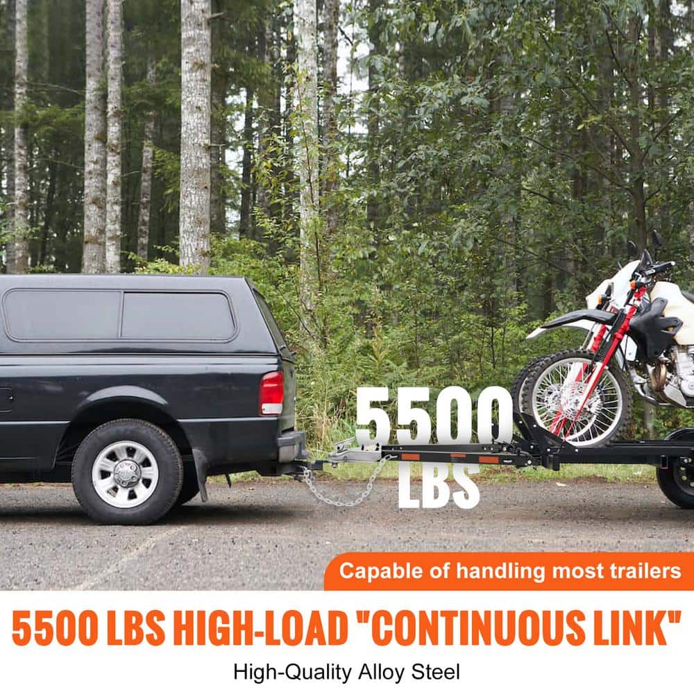 Tow Bar, 5500 lbs. Towing Capacity with Chains, Powder-Coating Alloy Steel Bumper-Mounted Universal Towing Bar - Hercitys