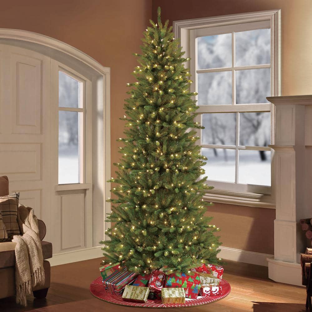 7.5 ft. Prelit Slim Fraser Fir Artificial Christmas Tree with 500 Clear Lights - Hercitys