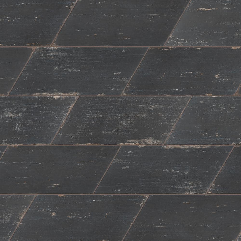 Retro Naveta Nero 7 in. x 16-3/8 in. Porcelain Floor and Wall Tile (11.05 sq. ft./Case) - Hercitys