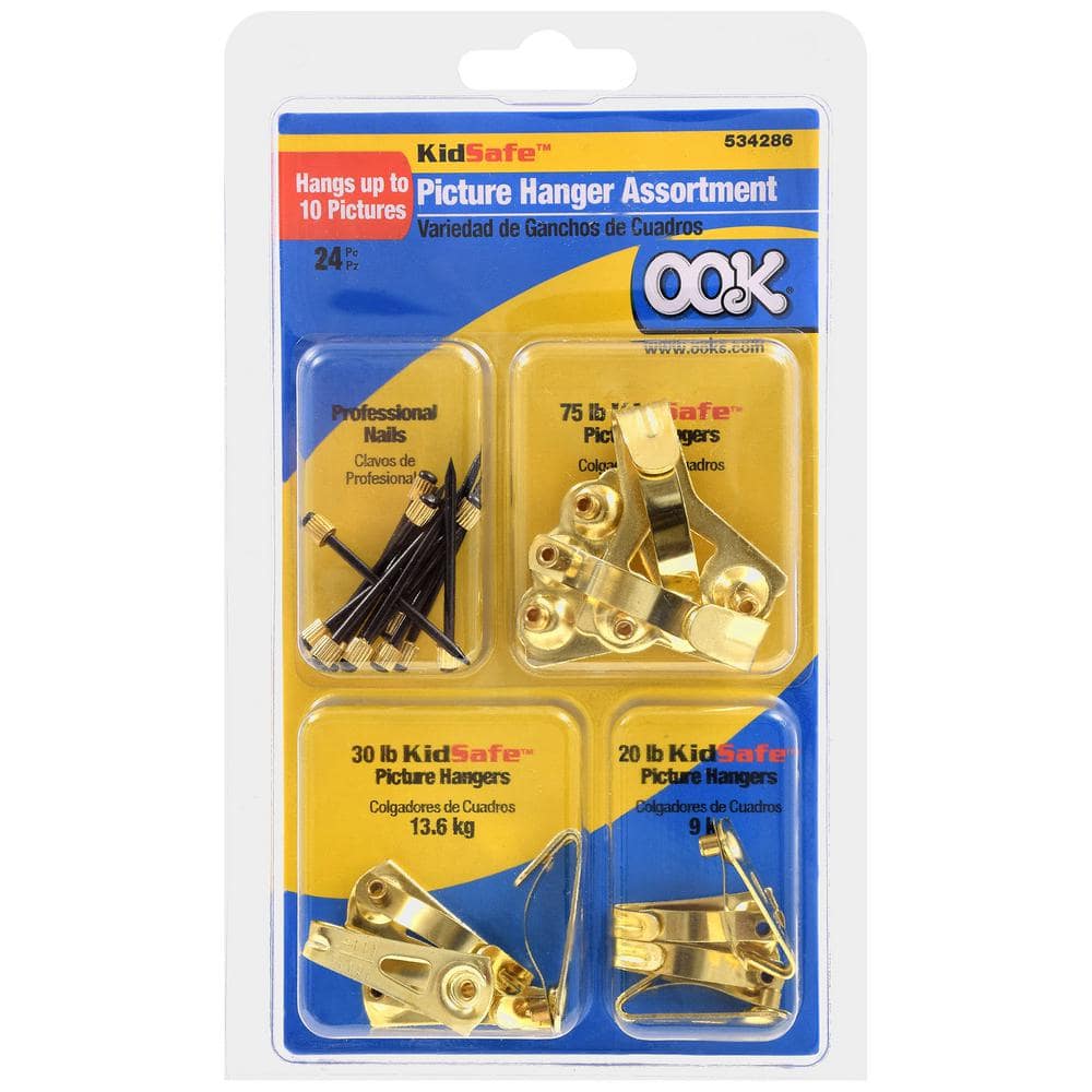 Kidsafe Picture Hanger Assortment (24-Piece) - Hercitys