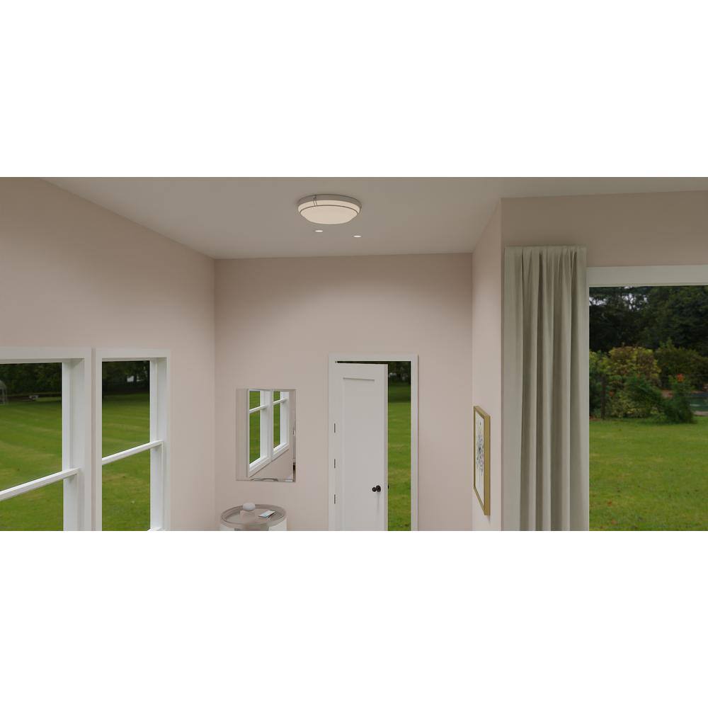 Dunbar 16 in. Statuary Bronze Integrated LED Flush Mount - Hercitys