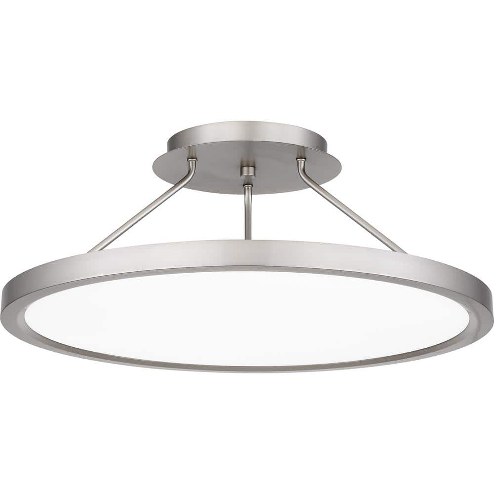 Outskirts 20 in. Brushed Nickel LED Semi-Flush Mount - Hercitys