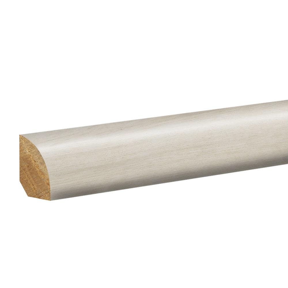 Silver 0.62 in. T x 0.75 in. W x 94.5 in. L Textured Wood Look Laminate Moulding/Trim Quarter Round Molding - Hercitys