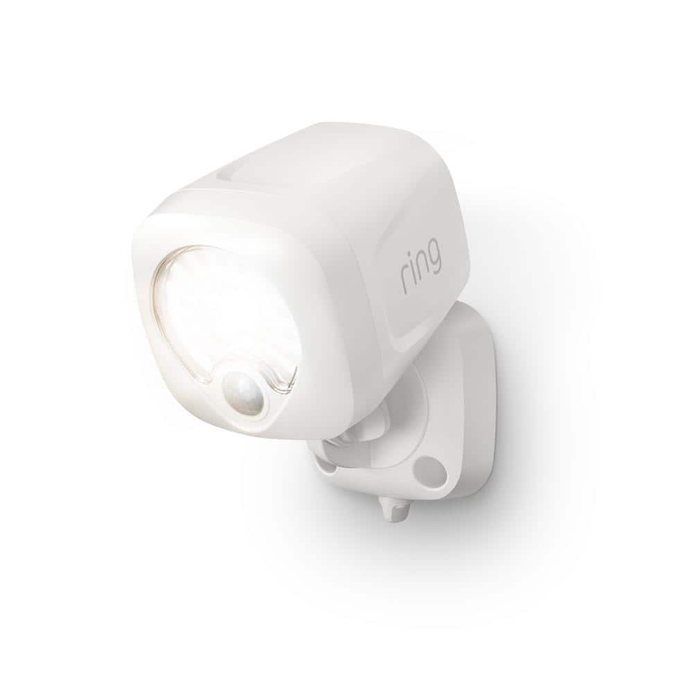 Smart Lighting White Motion Activated Outdoor Integrated LED Spotlight Battery - Hercitys