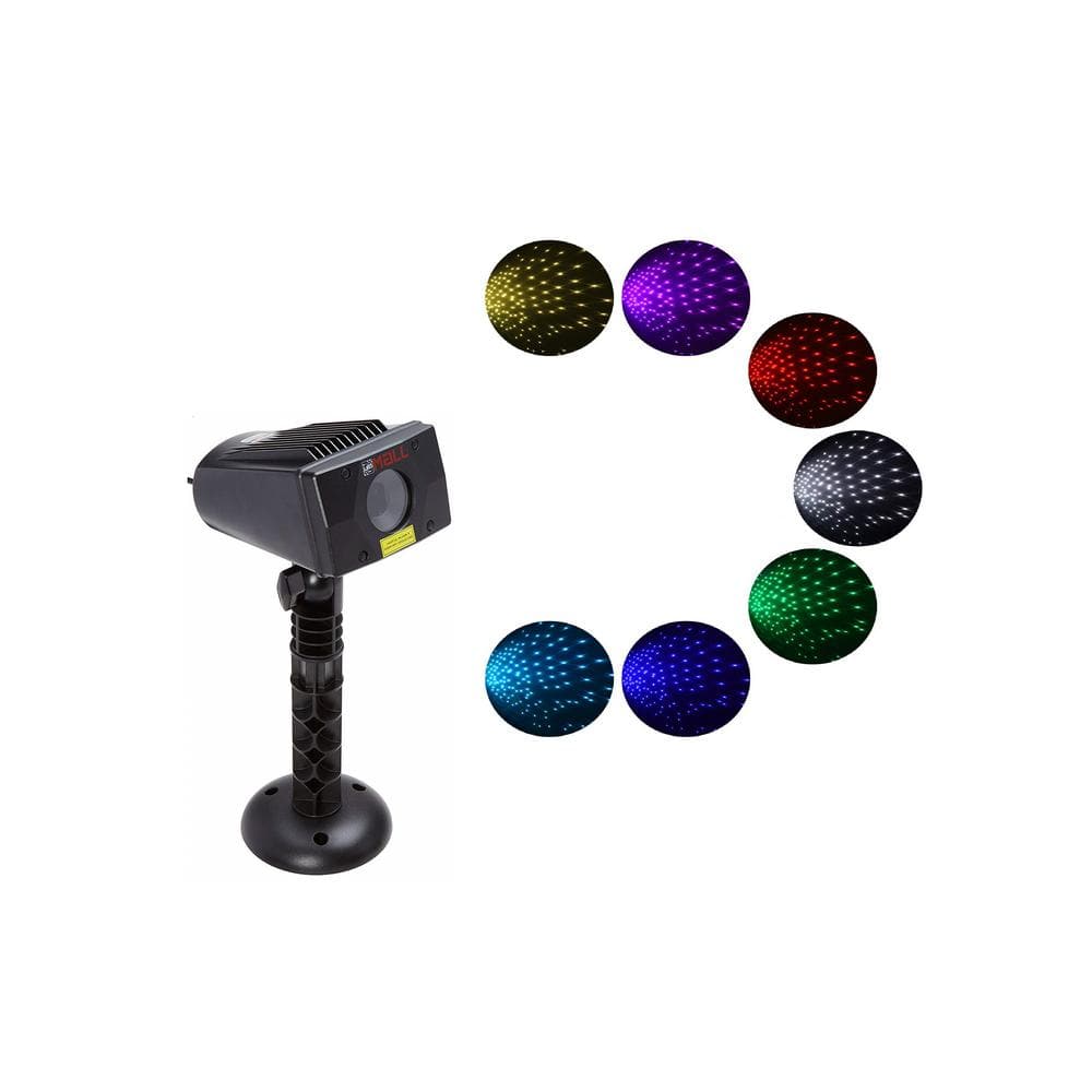 7 Color Lights- Full Spectrum Motion Star Effects 7 Color WHITE Laser Christmas Lights - Hercitys