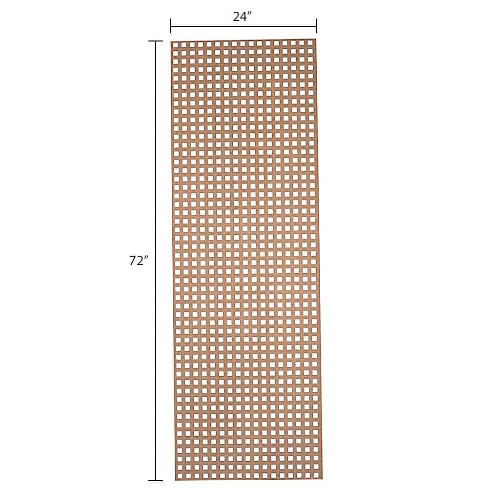 72 in. x 24 in. x 1/8 in. Unfinished Square Decorative Perforated Paintable MDF Screening Panel Insert - Hercitys