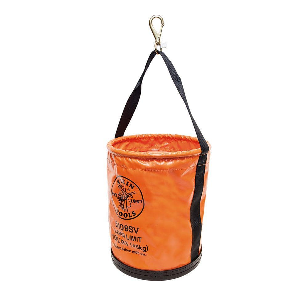 Utility Bucket, Vinyl Tool Bucket with Swivel Snap, 12-Inch - Hercitys