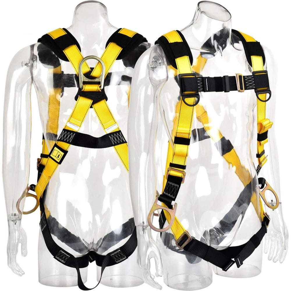 Universal Full Body Personal Protection Safety Harness 3D-Ring 5-Point Adjustment ANSI/ASSE Compliant 310 lbs. - Hercitys