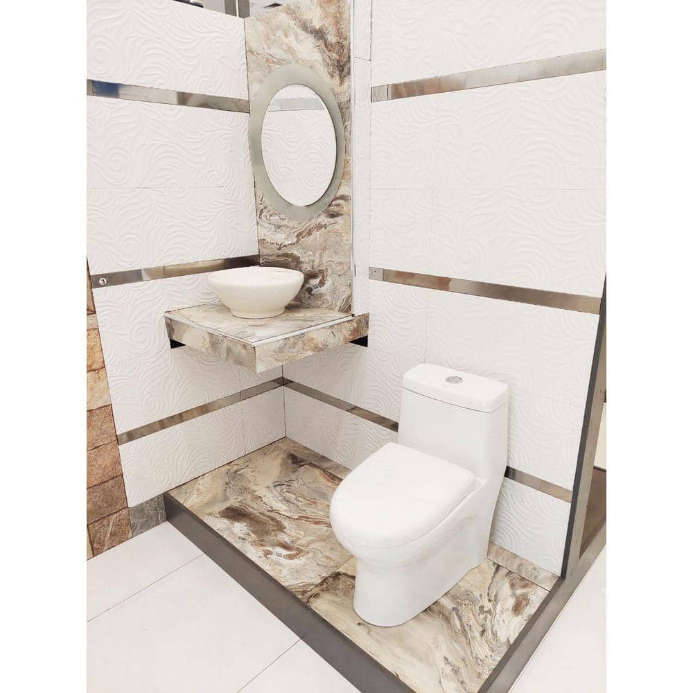 Mirrored Stainless Steel 1.96 in x 96 in. L Mirrored Metal Tile Border Tile Trim - Hercitys