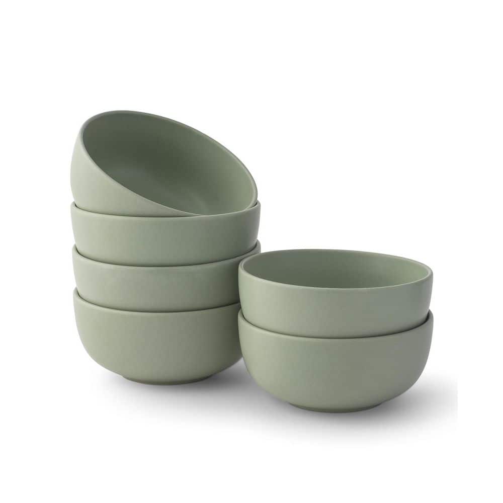 6pc Stoneware Soup Bowl set-Desert Sage Green - Hercitys
