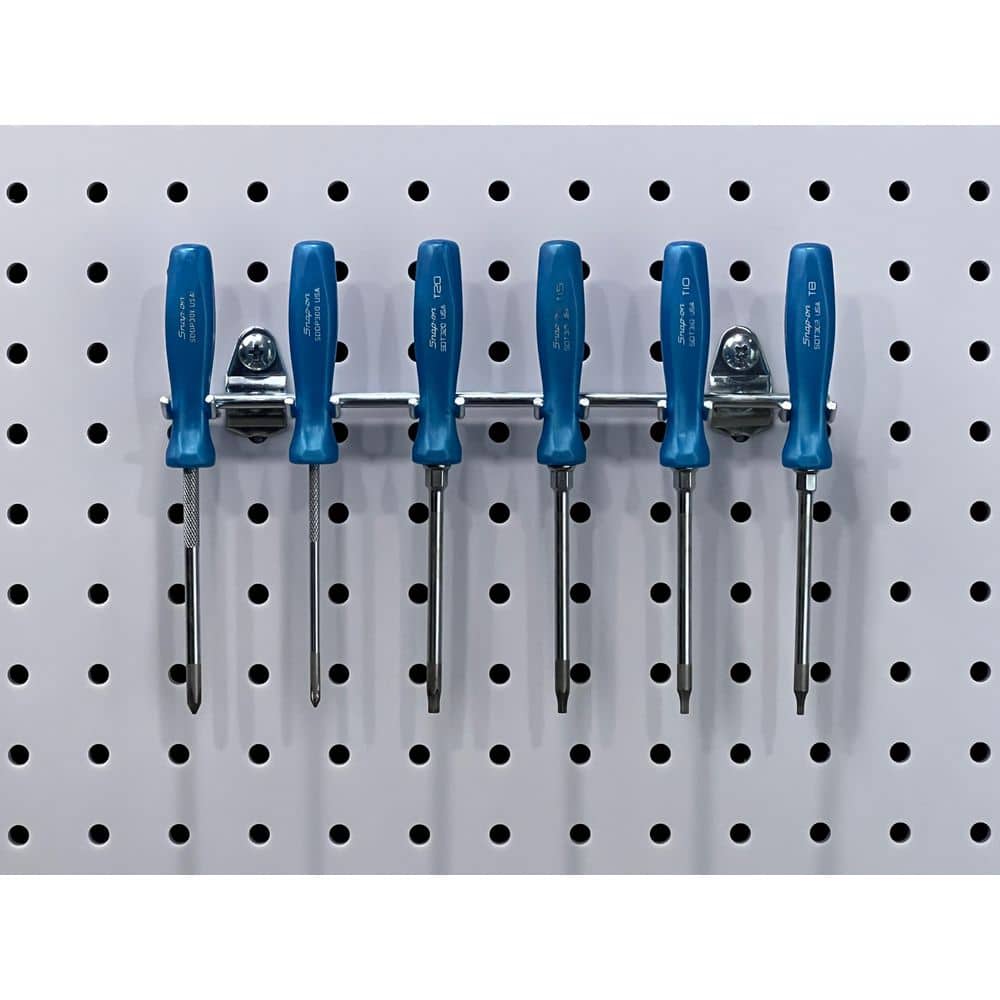 8-1/8 in. W Stainless Steel Multi-Prong Tool/Wrench Holder for 1/8 in. and 1/4 in. Pegboard, (1-Pack) - Hercitys