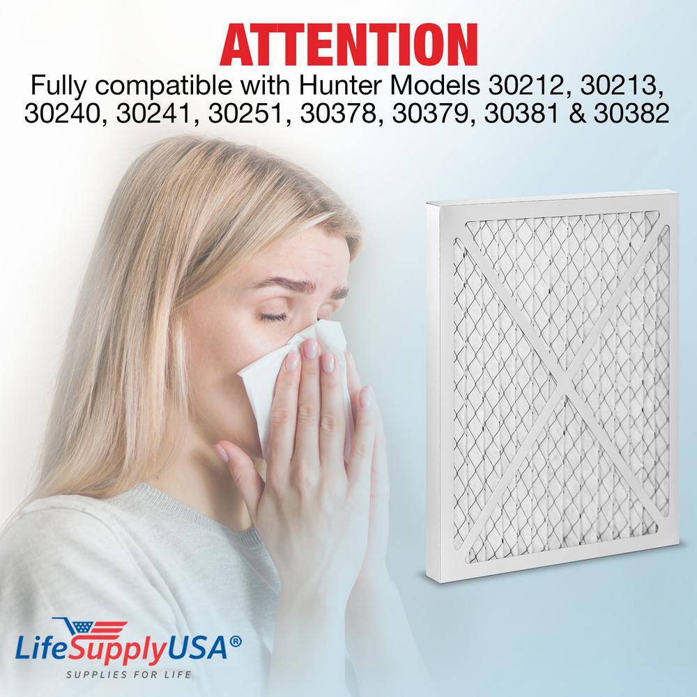True HEPA Air Filter Replacement Compatible with Hunter 30212, 30213, 30240, 30241, 30251, 30378, 30379, 30381 and 30382 - Hercitys
