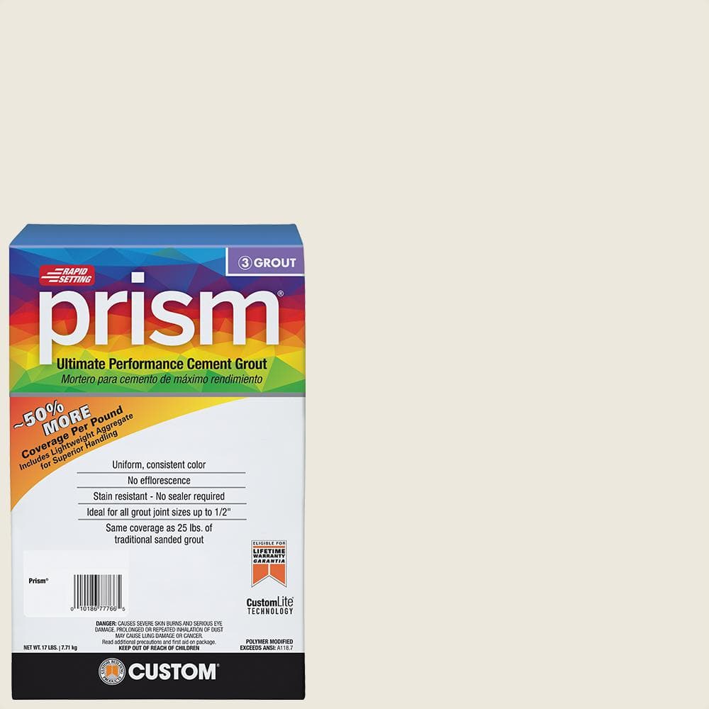 Prism #381 Bright White 17 lb. Ultimate Performance Rapid Setting Grout - Hercitys