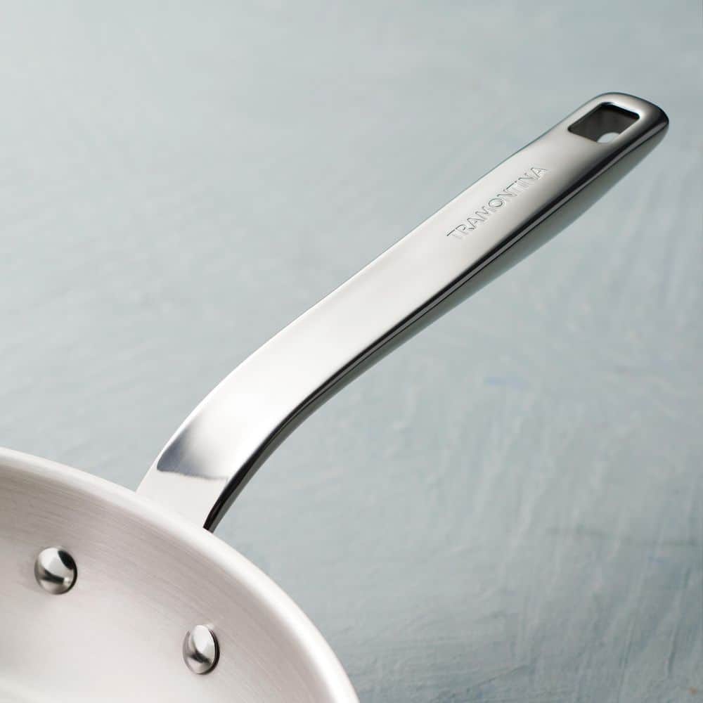 Tempo Tri-Ply Base 8 in. Stainless Steel Frying Pan, Induction-Ready Skillet, Oven-Safe, Dishwasher-Safe - Hercitys