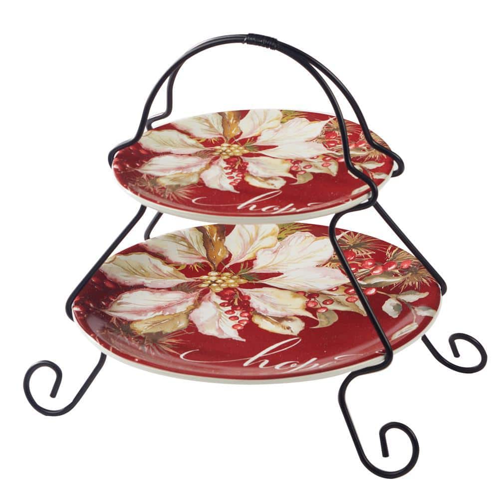 Winters Joy 2-Tier Assorted Colors Cake Stand - Hercitys