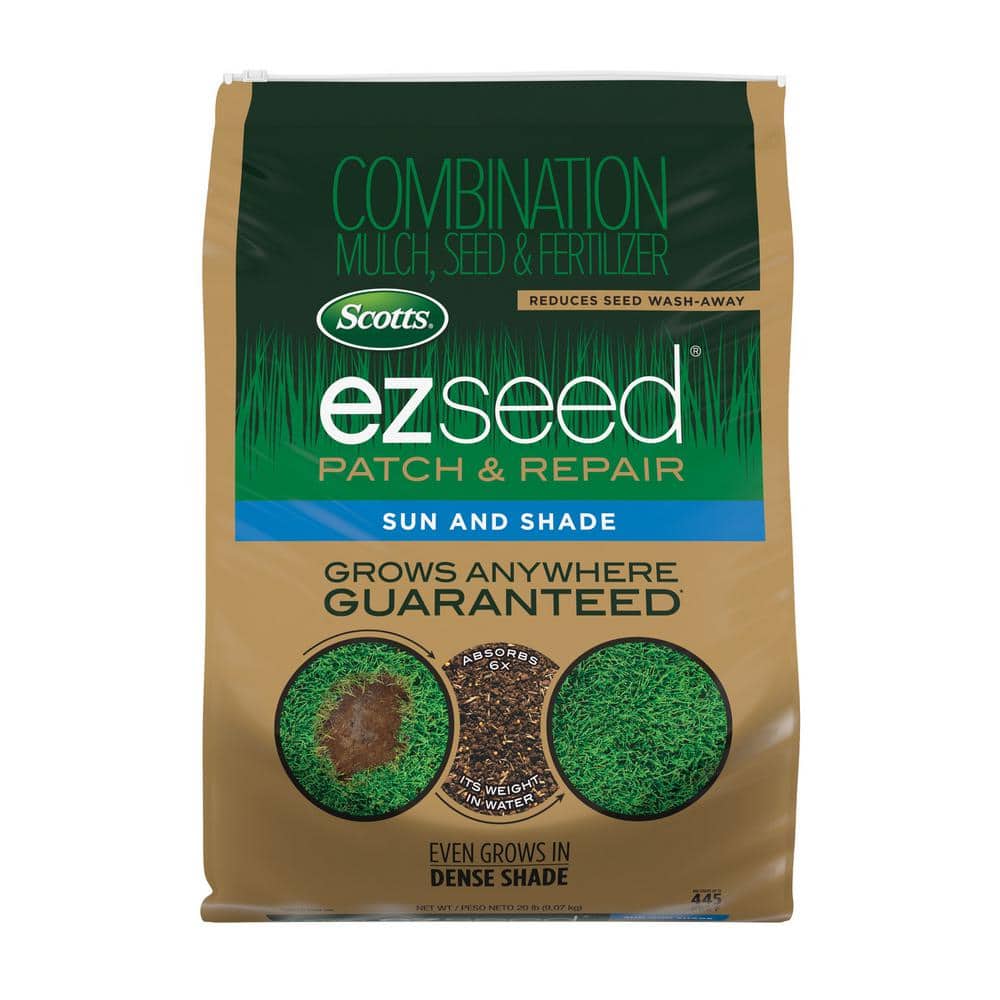 EZ Seed Patch & Repair Sun and Shade, 20 lbs., With Mulch, Sun and Shade Grass Seed, and Fertilizer - Hercitys
