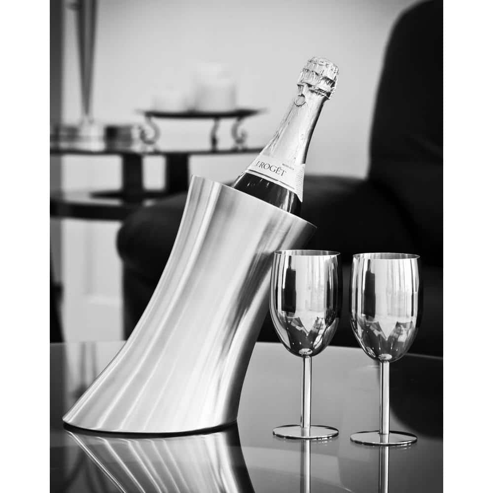 Raoul Stainless Steel Double Wall Wine and Champagne Chiller - Hercitys